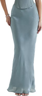 HOUSE OF CB Amadi Shimmer Chiffon Maxi Skirt