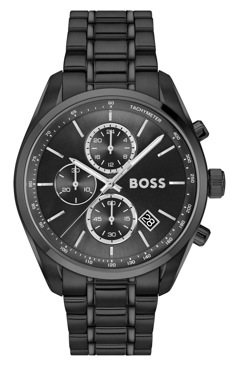 BOSS Grand Prix Chronograph Bracelet Watch, 44.5mm, Main, color, 