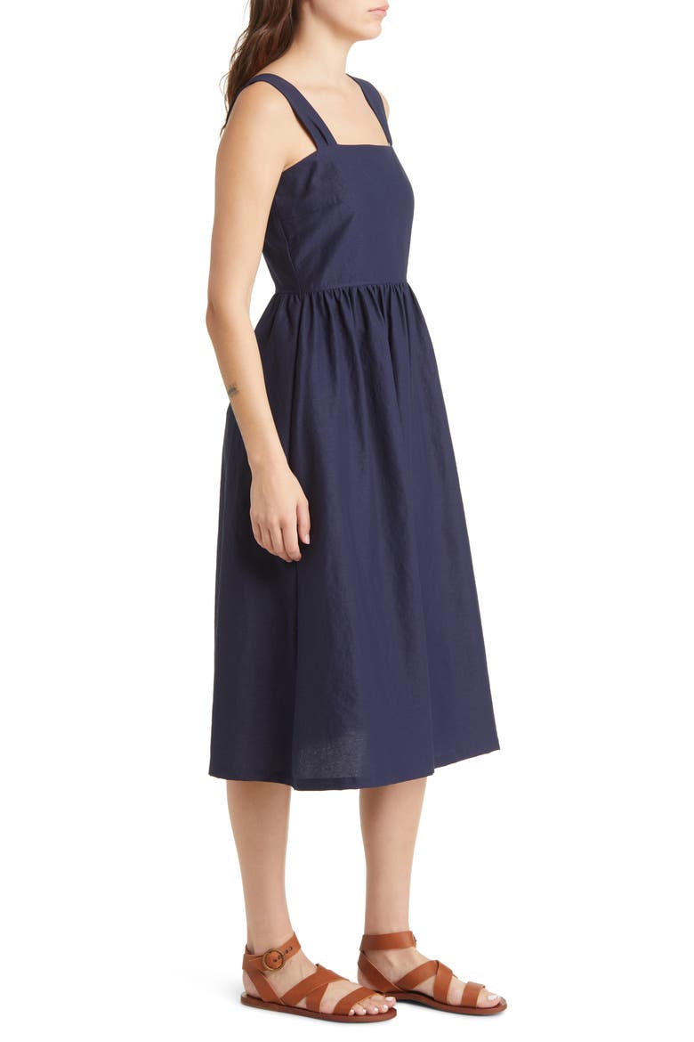 Square Neck Sundress, Alternate, color, NAVY BLAZER