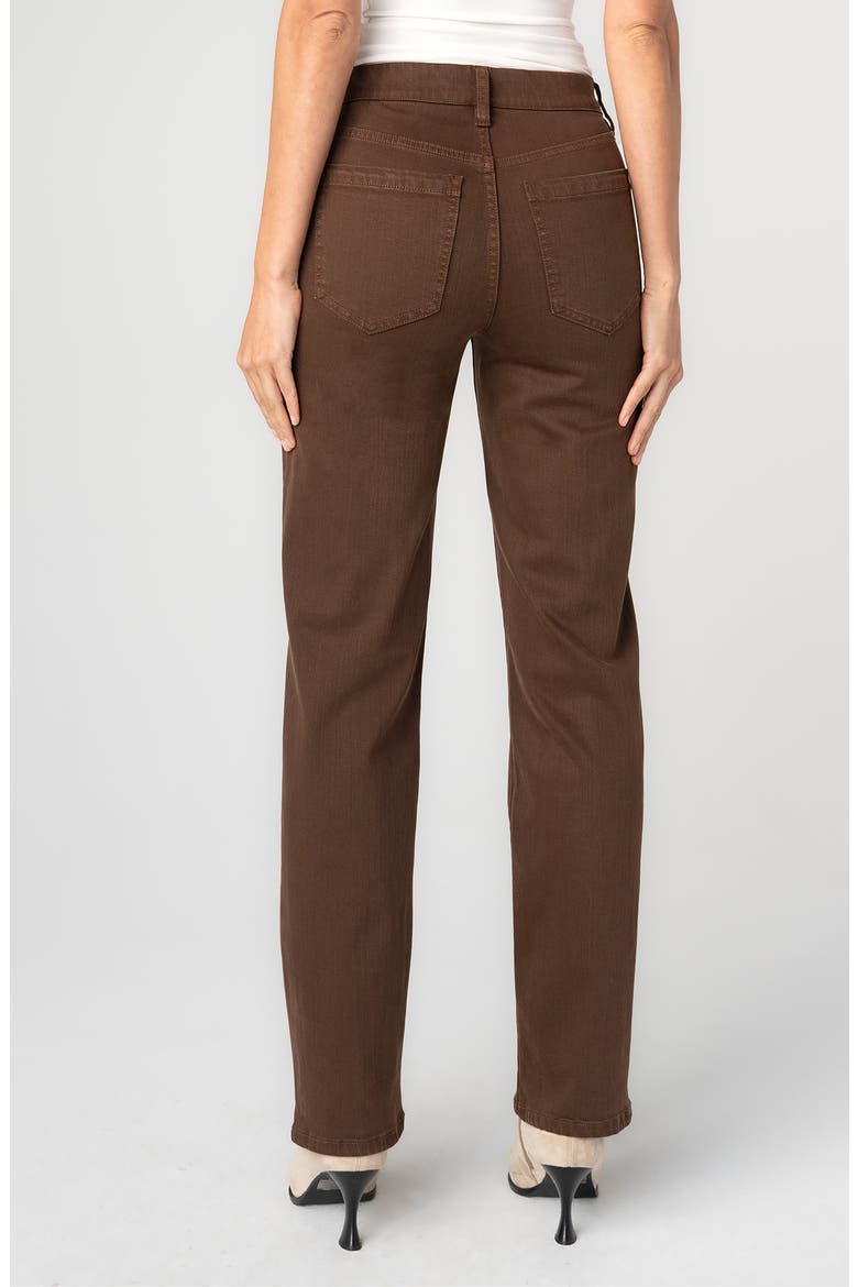 Kennedy High Waist Straight Leg Jeans, Alternate, color, CAROB BROWN