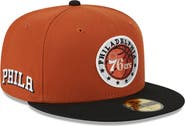 New Era Men's New Era Rust/Black Philadelphia 76ers Two-Tone 59FIFTY Fitted Hat