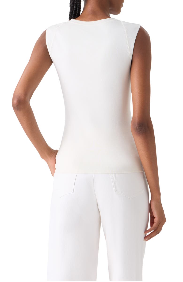 Akris Sleeveless Silk Rib Top, Alternate, color, Ecru