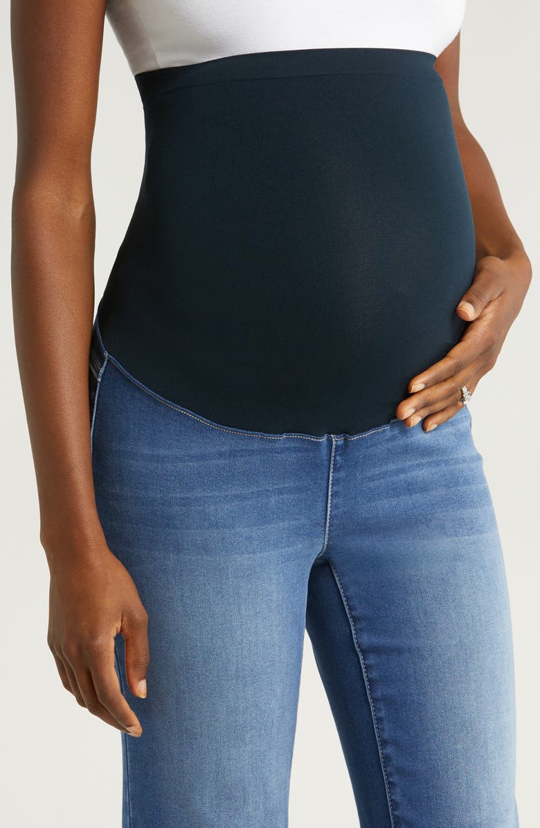 1822 Denim Better Butter Over the Bump Slim Bootcut Maternity Jeans, Alternate, color, Serenity