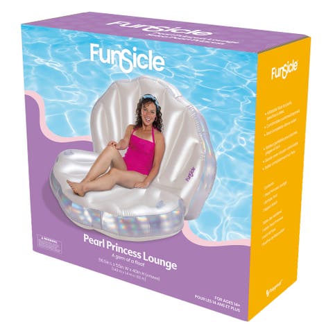 Pearl Princess Lounge Inflatable Pool & Water Float, 58.5 Inch x 55 Inch x 40 Inch