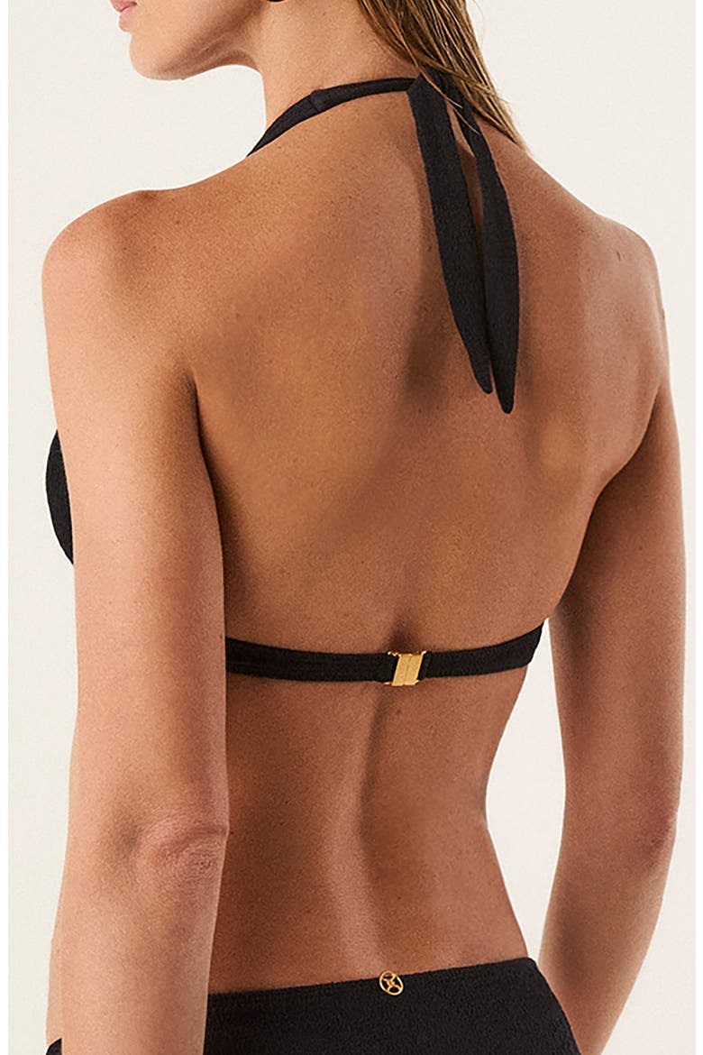 Tammy Mila Halter Bikini Top, Alternate, color, BLACK