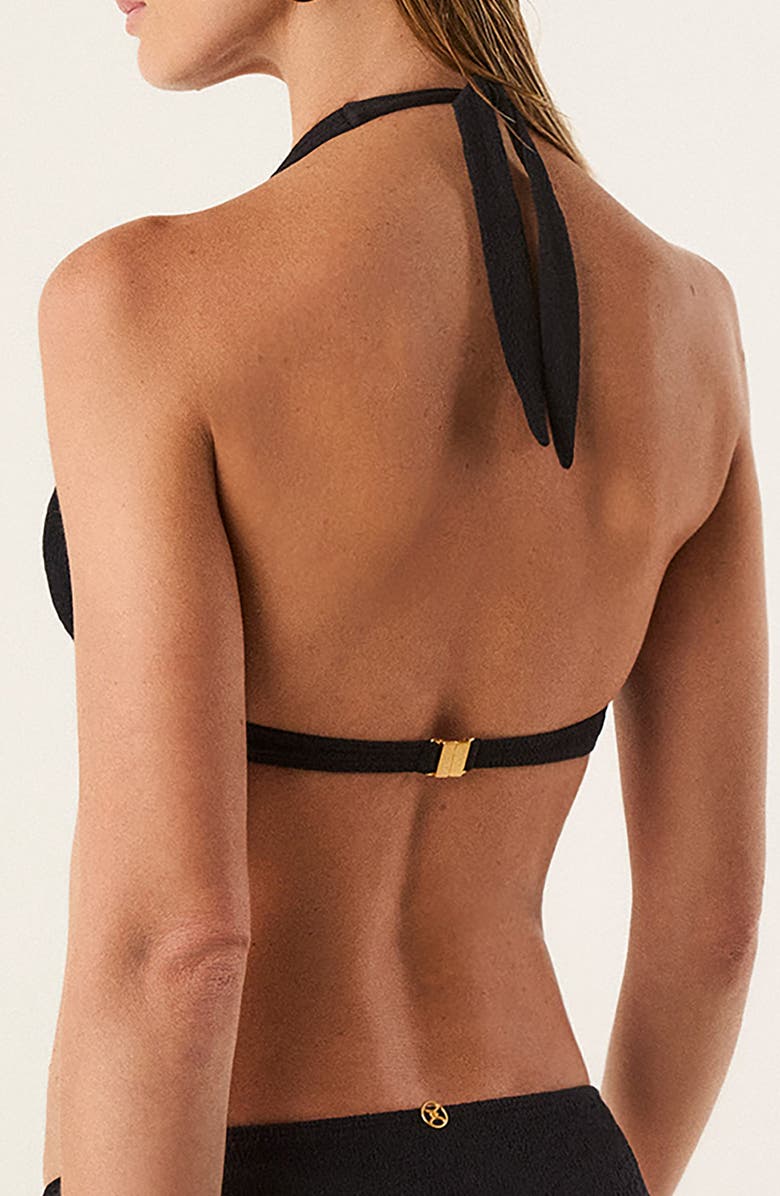 ViX Paula Hermanny Tammy Mila Halter Bikini Top, Alternate, color, Black