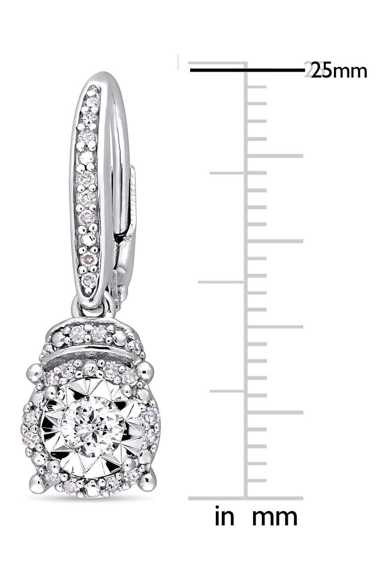 Diamond Drop Earrings - 0.35ct., Alternate, color, WHITE