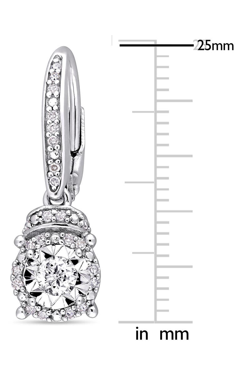DELMAR Diamond Drop Earrings - 0.35ct., Alternate, color, White