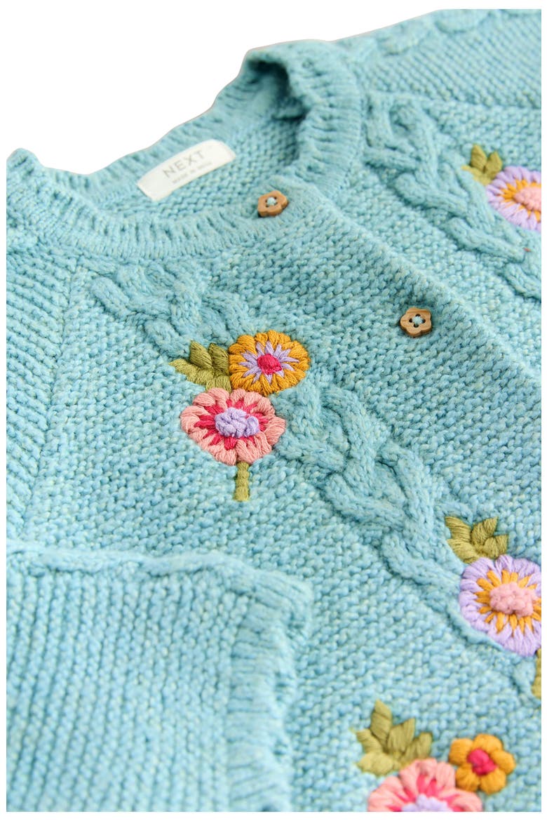 Kids' Embroidered Cardigan, Alternate, color, BLUE