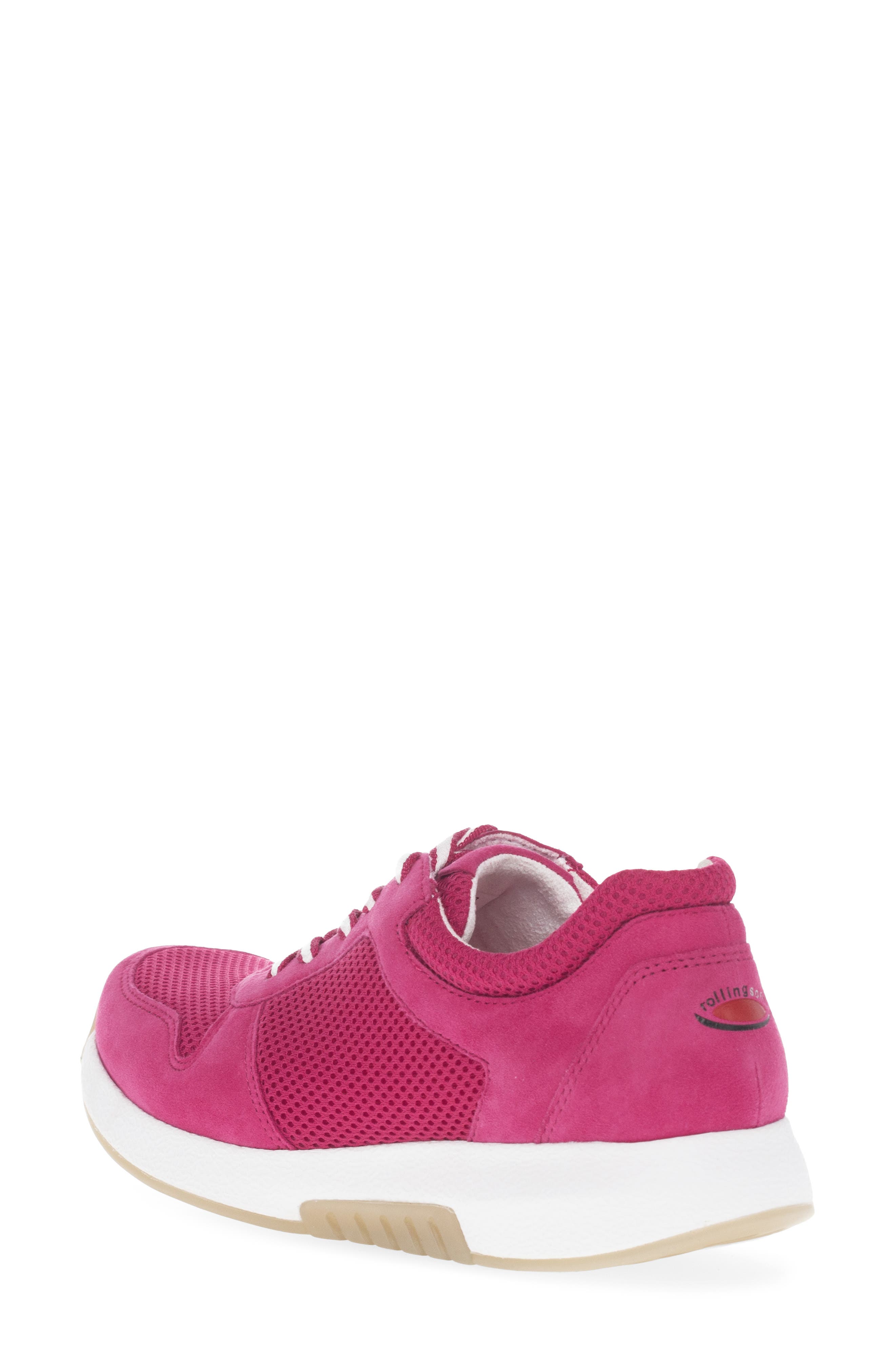 Gabor Mixed Media Sneaker, Alternate, color, Fuxia