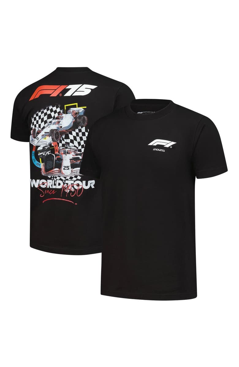Mitchell & Ness Men's Mitchell & Ness Black F1 World Tour Men's T-Shirt, Main, color,