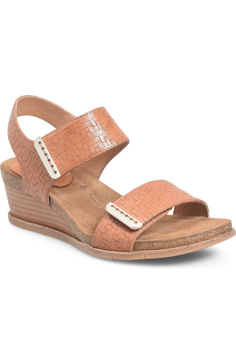 Söfft Verdi II Slingback Wedge Sandal, Main, color, Luggage Woven