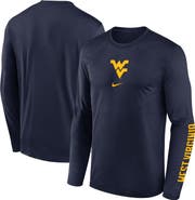 Nike Men's Nike  Navy West Virginia Mountaineers Primetime Center Lockup Two-Hit Legend Long Sleeve T-Shirt
