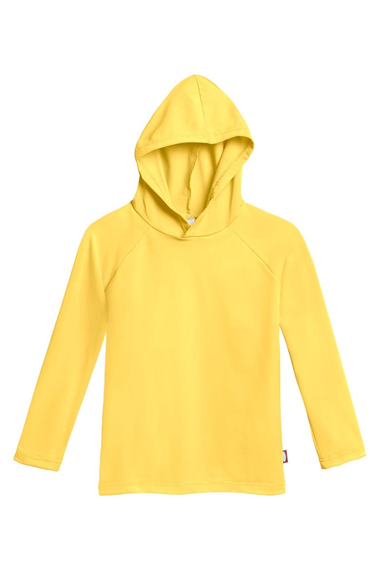 Baby Unisex UPF 50+ Long Sleeve Hooded Rashguard Tee, Main, color, Yellow