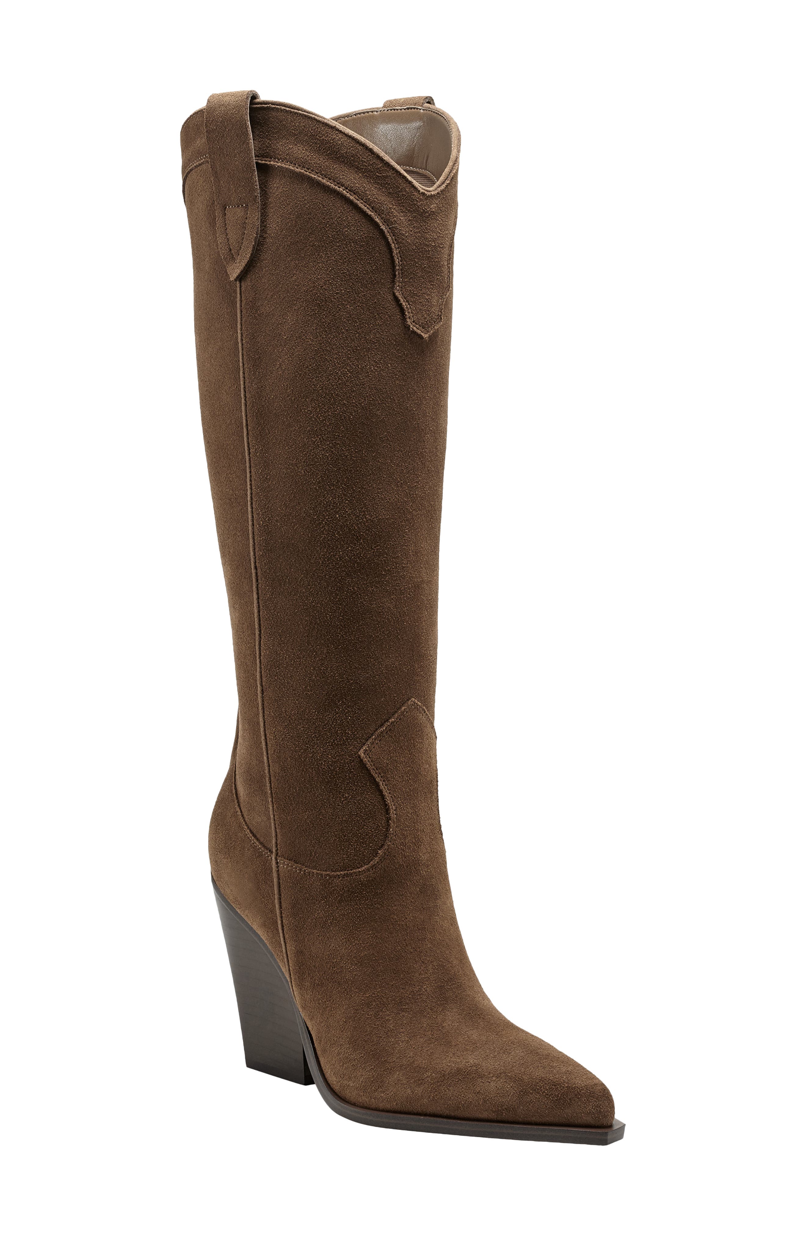 Nalita Pointed Toe Boot, Main, color, DARK BROWN