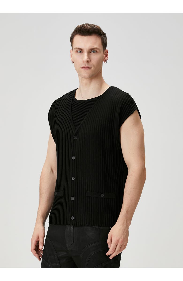 PCFG Knitted Vest, Alternate, color, Black