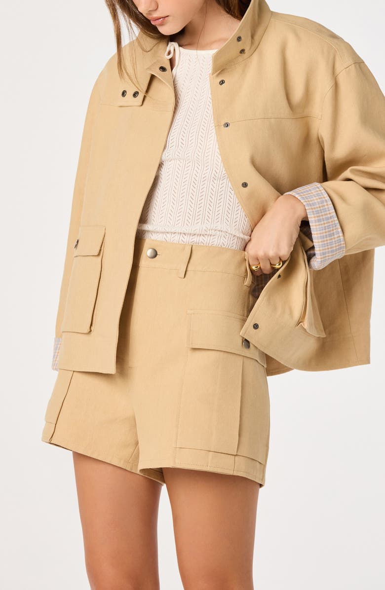 ASTR the Label Beron Cargo Shorts, Alternate, color, Tan