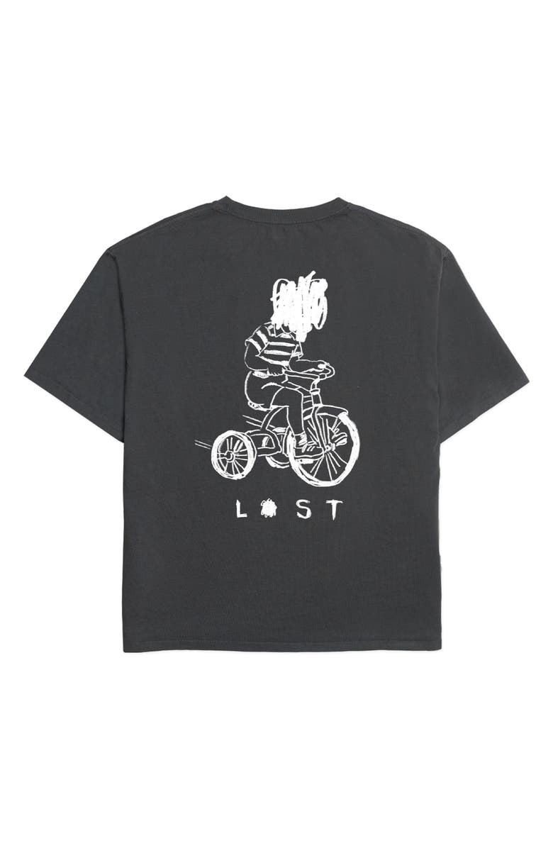 Lost Tricycle Cotton Graphic Boxy T-Shirt, Alternate, color, Vintage Black