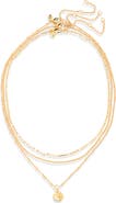 Madewell Sand Dollar Necklace 3-Piece Set