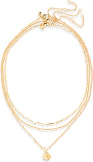 Madewell Sand Dollar Necklace 3-Piece Set