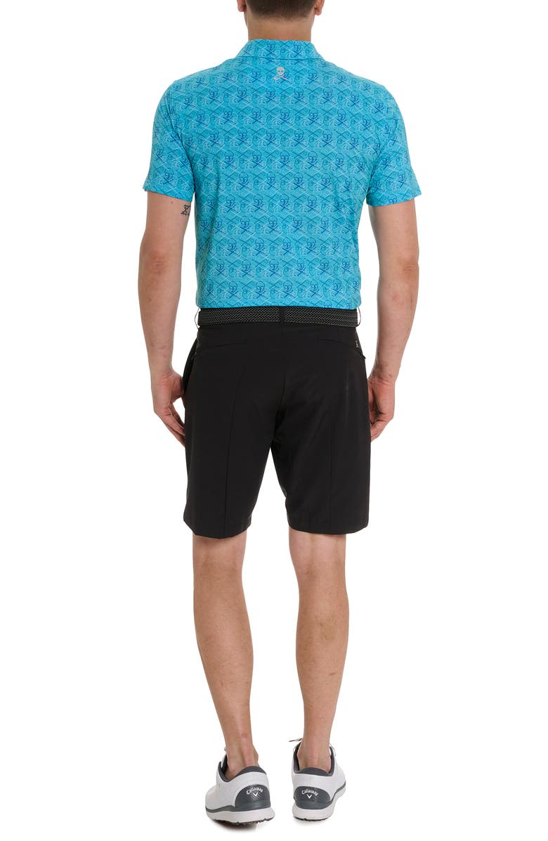 Robert Graham Iron Skull 2 Print Performance Golf Polo, Alternate, color, 
