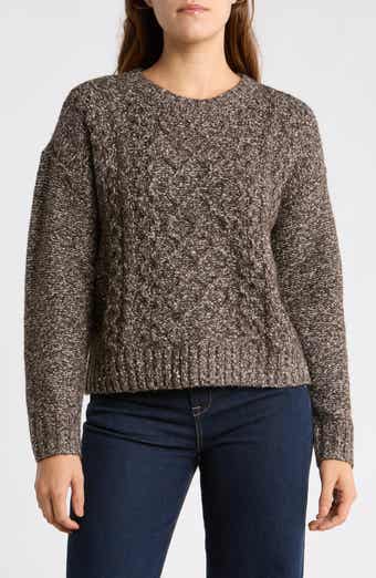 Marled Cable Knit Sweater