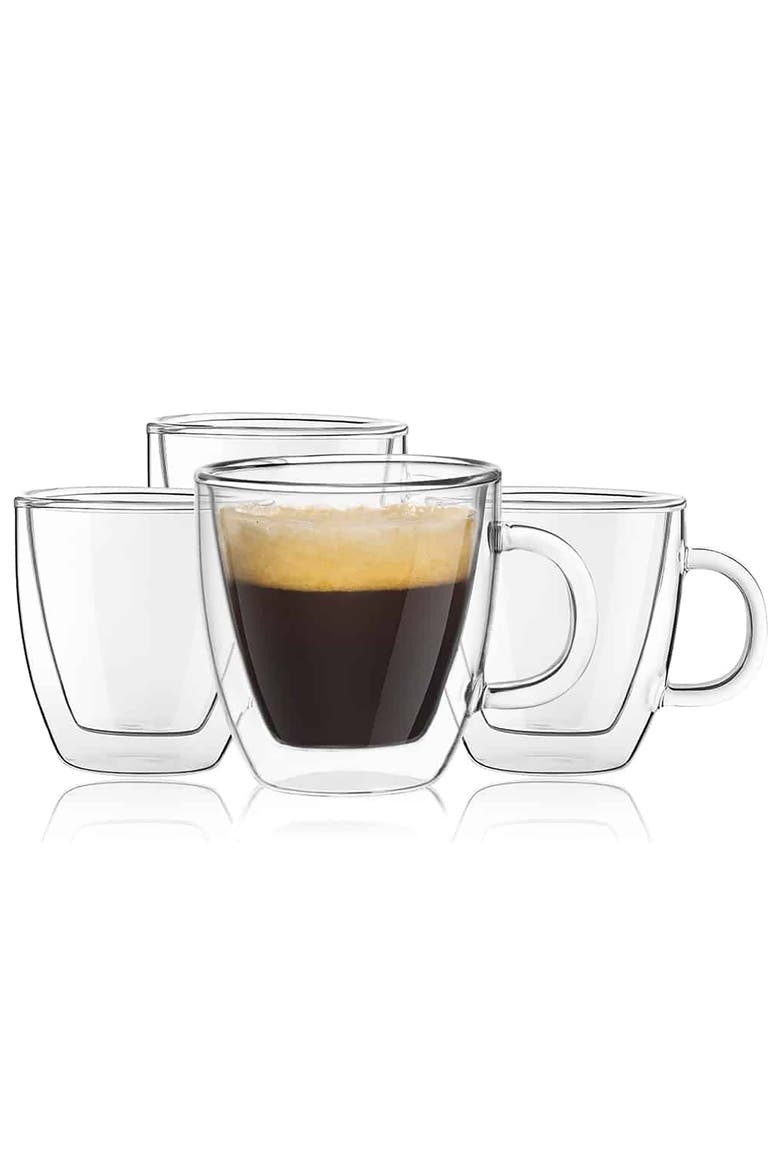 Savor Double Wall Insulated Mug - Set of 4, Alternate, color, CLEAR