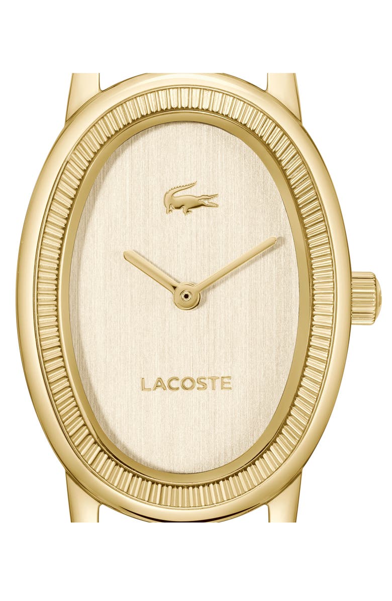 Lacoste Parisienne Mesh Strap Watch, 30mm x 22mm, Alternate, color, Gold