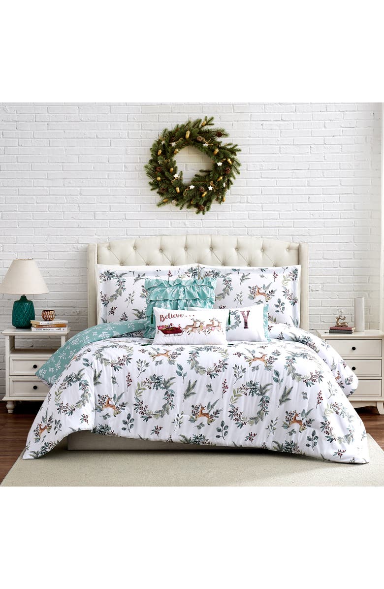 SOUTHSHORE FINE LINENS Happy Holidays Comforter Set, Alternate, color, Happy Holidays