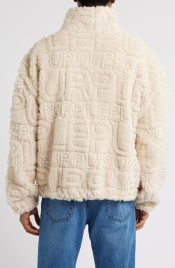 Wordmark Repeat High Pile Fleece Jacket