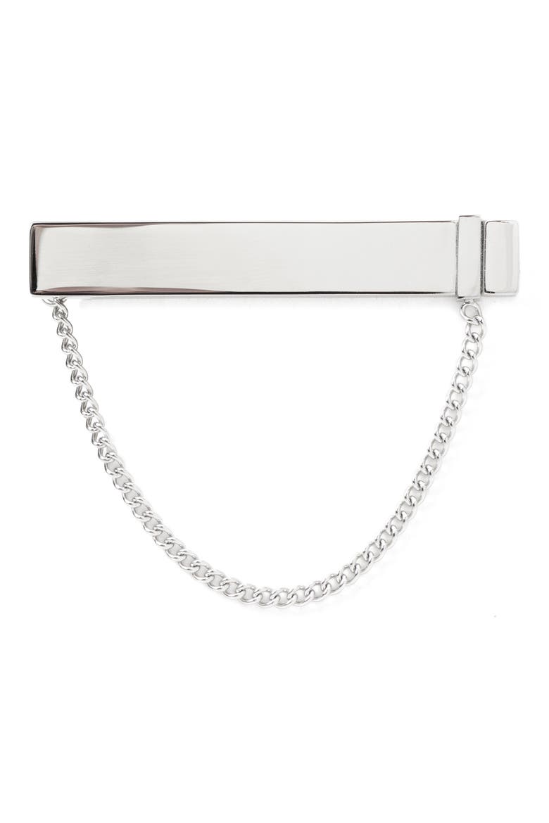 Chain Tie Clip, Main, color, SILVER