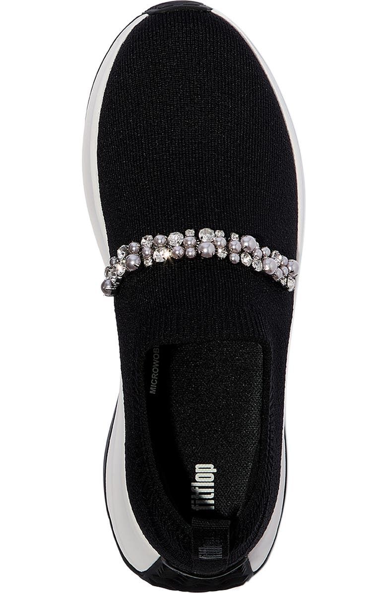 FitFlop F Mode Flow Pearls Sneakers, Alternate, color, Black