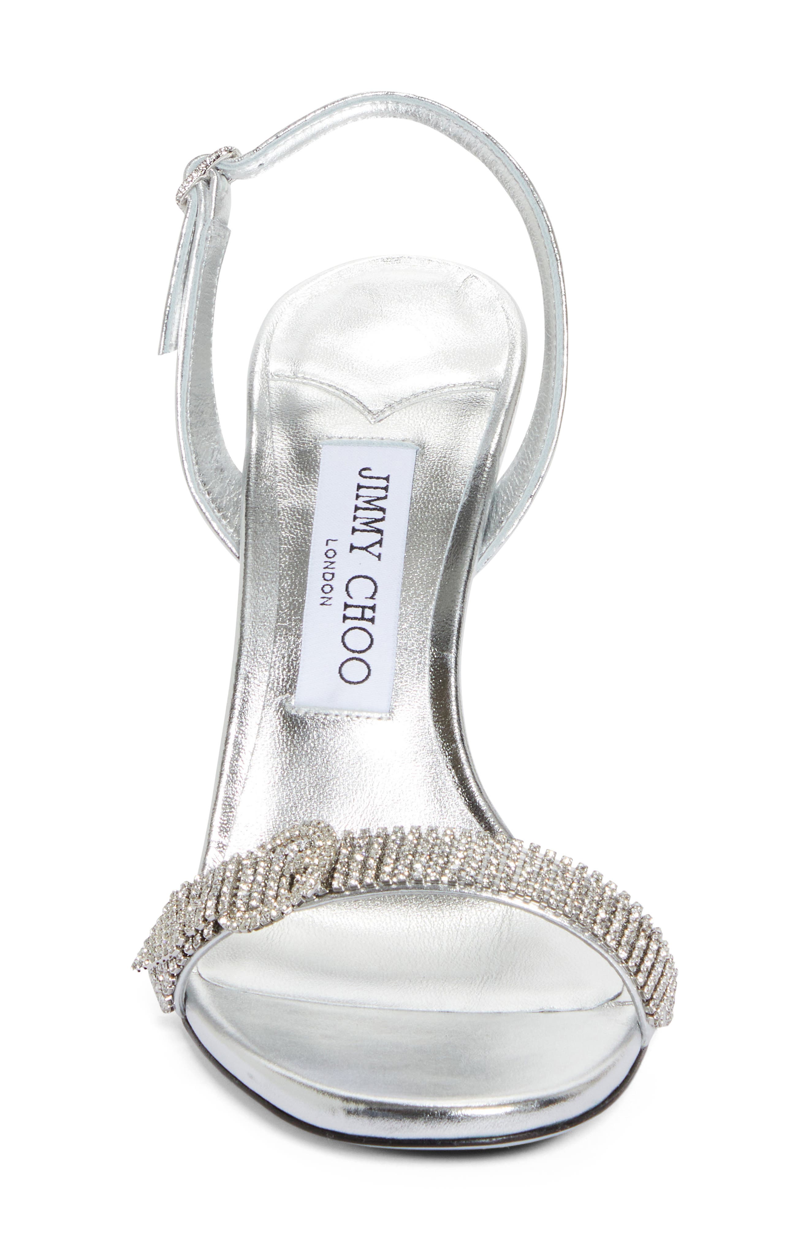 Jimmy Choo Tabatha Crystal Belt Strap Slingback Sandal, Alternate, color, 