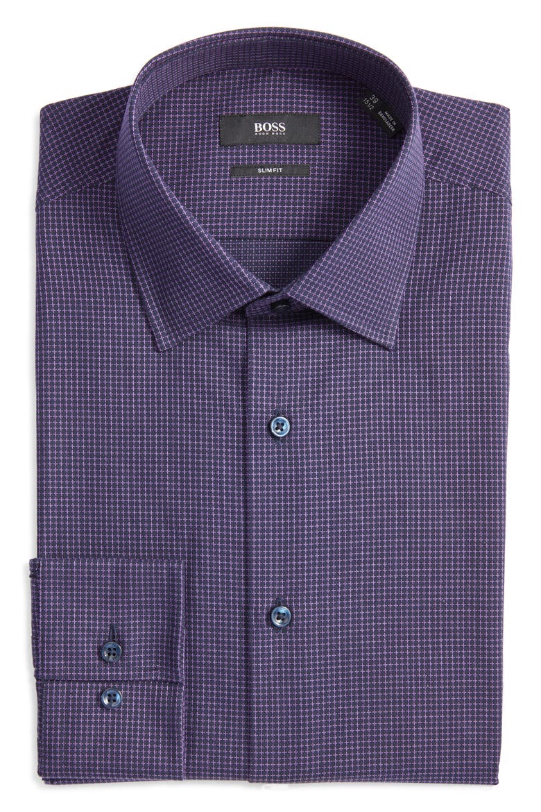 Jango Slim Fit Geometric Dress Shirt, Alternate, color, MEDIUM PURPLE
