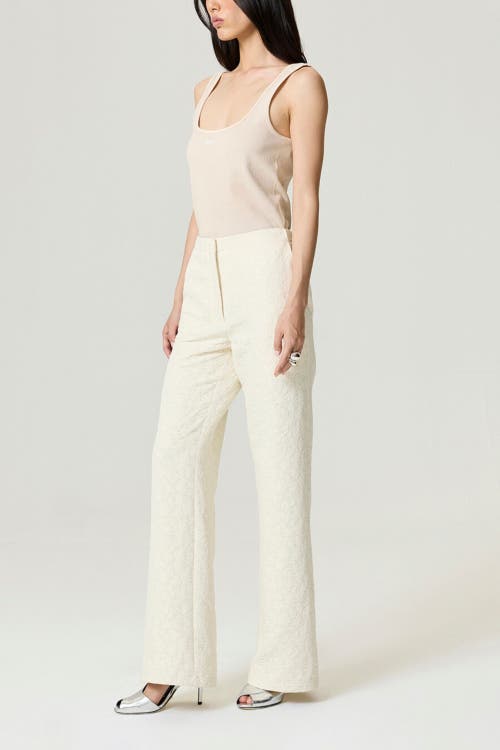 Nocturne Contrast Fabric Detailed Pants In White
