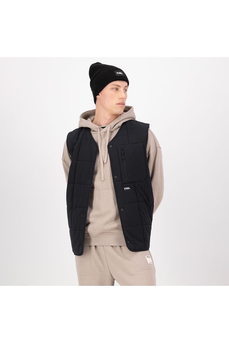 Stacker Merino Insulated Vest, Alternate, color, Black/Basil