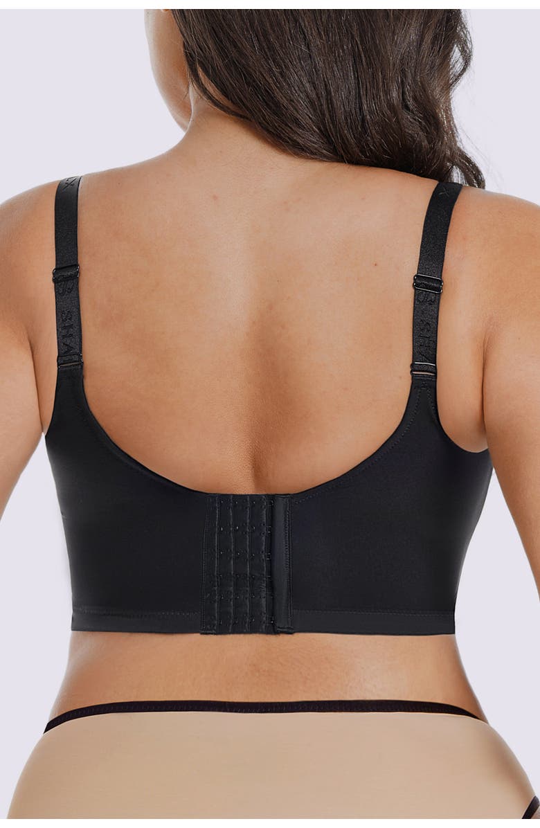 Shapellx Back Smoothing Lace Underwire Bra, Alternate, color, Black