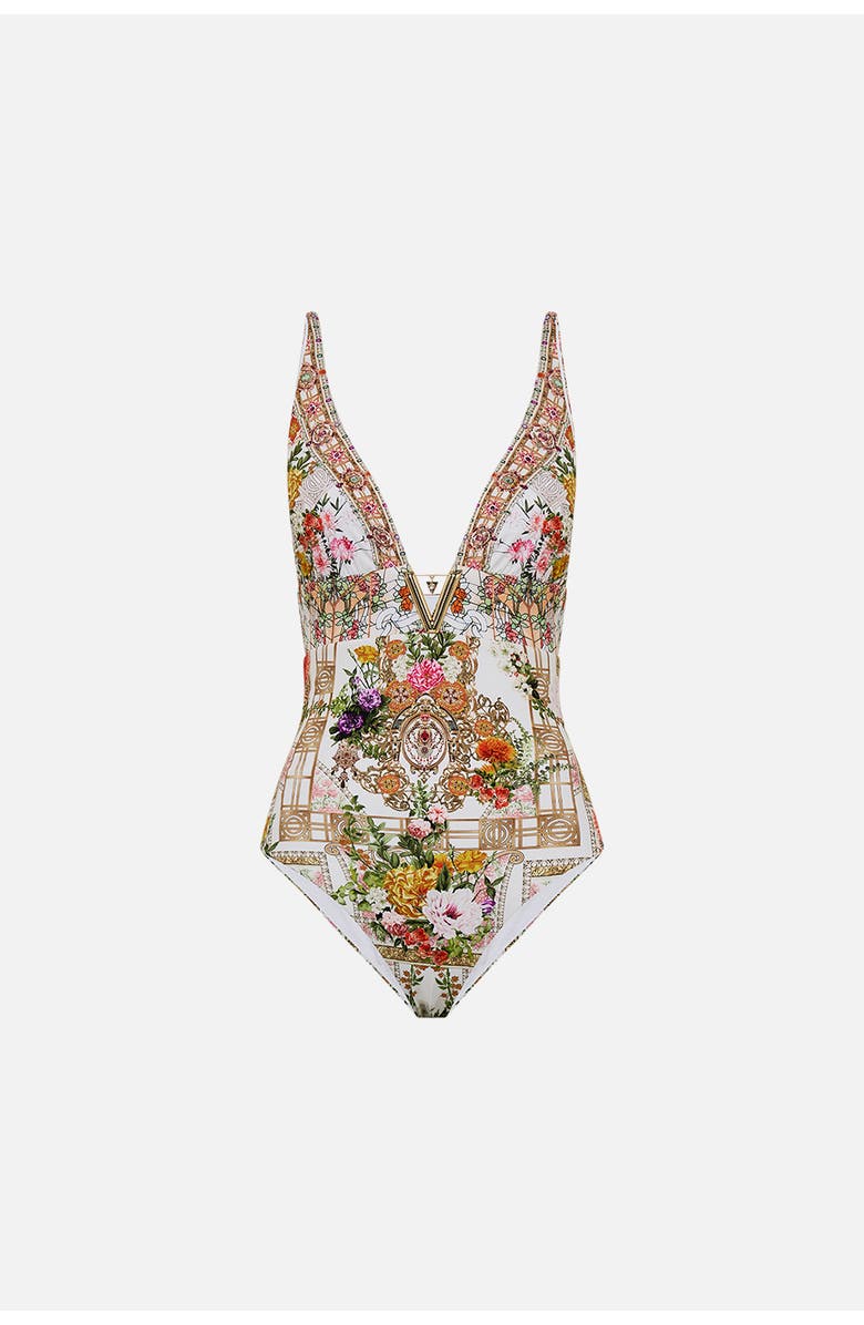 Camilla HIGH TRI ONE PIECE WITH FRONT TRIM EGYPTIAN ROSE, Alternate, color,