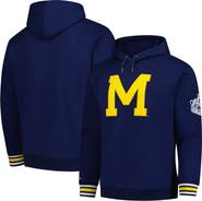 Mitchell & Ness Men's Mitchell & Ness Navy Michigan Wolverines Chainstich Fleece Pullover Hoodie