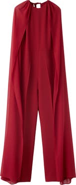 MANGO Cape Wide Leg Jumpsuit