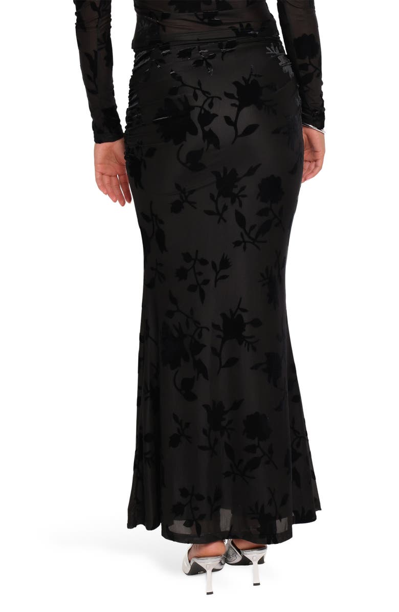 Petal & Pup Emily Burnout Velvet Maxi Skirt, Alternate, color, 