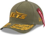 New Era x Alpha Industries Men's New Era x Alpha Industries  Olive New York Jets A-Frame 9FORTY Adjustable Hat