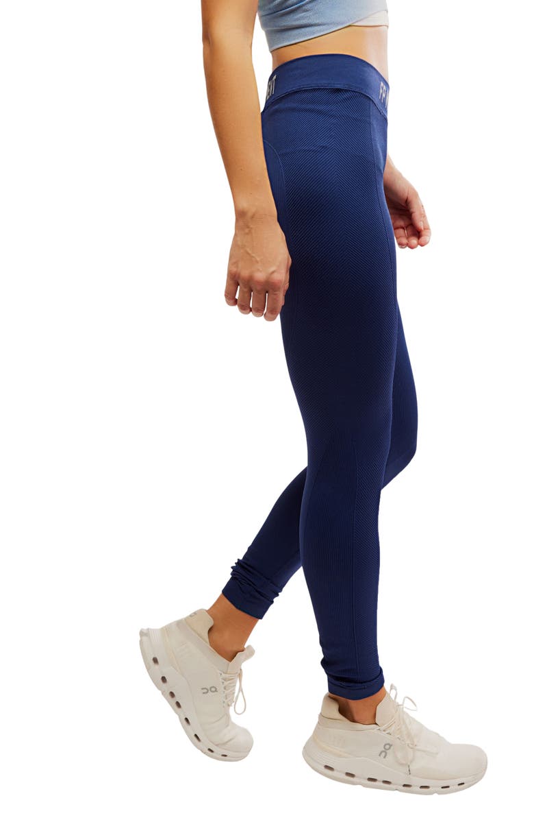 Free People FP Movement Long Haul Leggings, Alternate, color, Black Grape