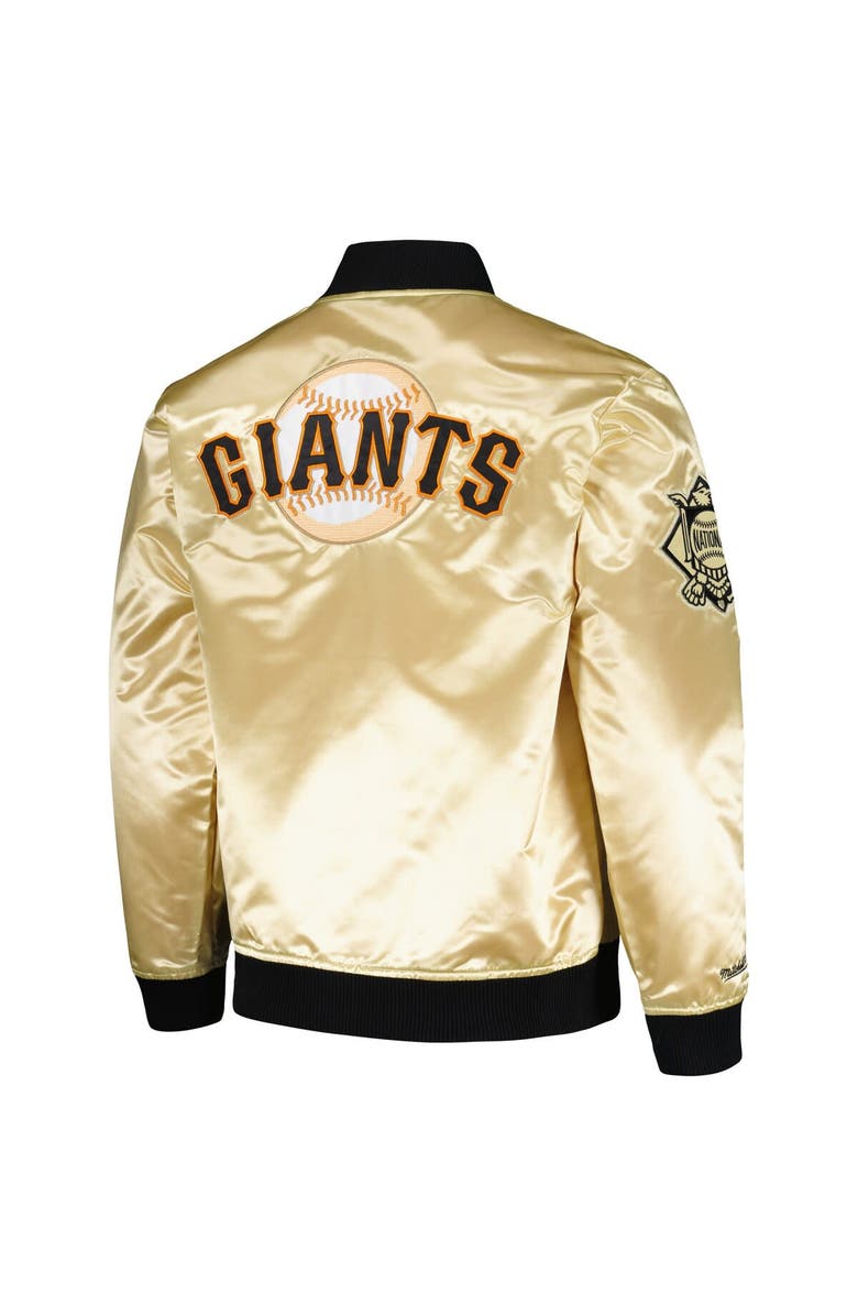 Mitchell & Ness Men's Mitchell & Ness Gold San Francisco Giants OG 2.0 Lightweight Satin Full-Zip Jacket, Alternate, color, 