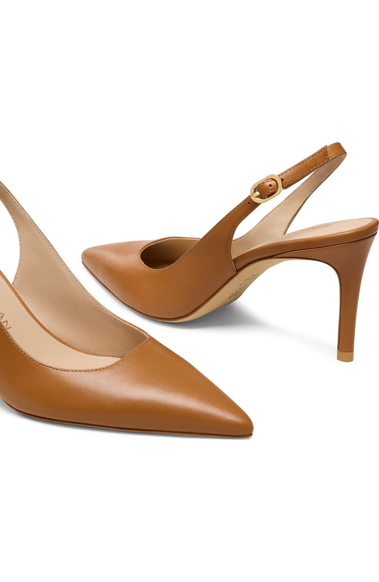 Stuart Weitzman Stuart Power 75 Pointed Toe Slingback Pump, Alternate, color, Macchiato