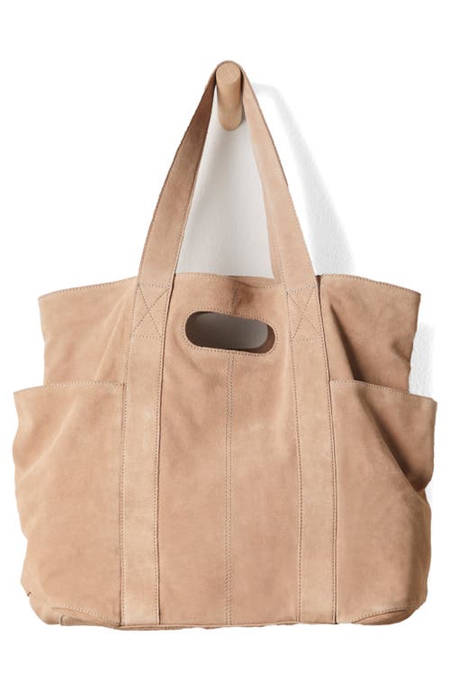 Free People Caravan Suede Tote In Sand
