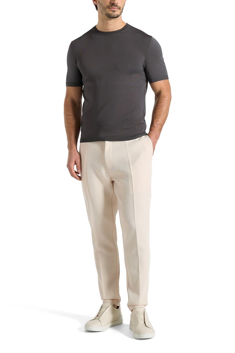 Ellis Luxe Knitted T-Shirt, Main, color, Grey