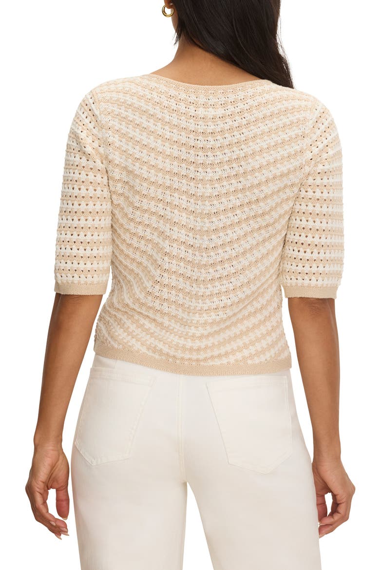 Stripe Pointelle Knit Sweater, Alternate, color, NEUTRAL MULTI