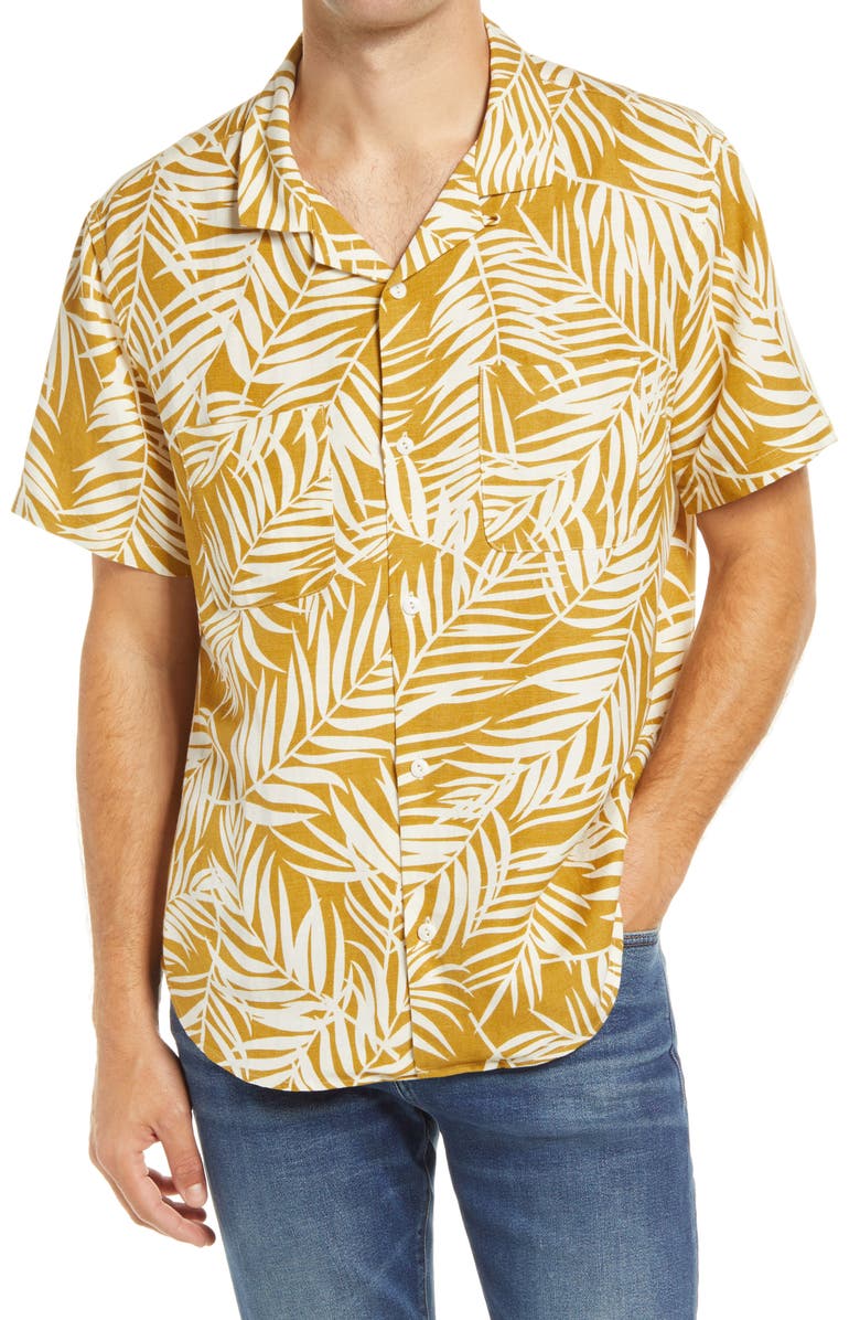 Madewell Fern Fronds Easy Camp Shirt, Main, color, 