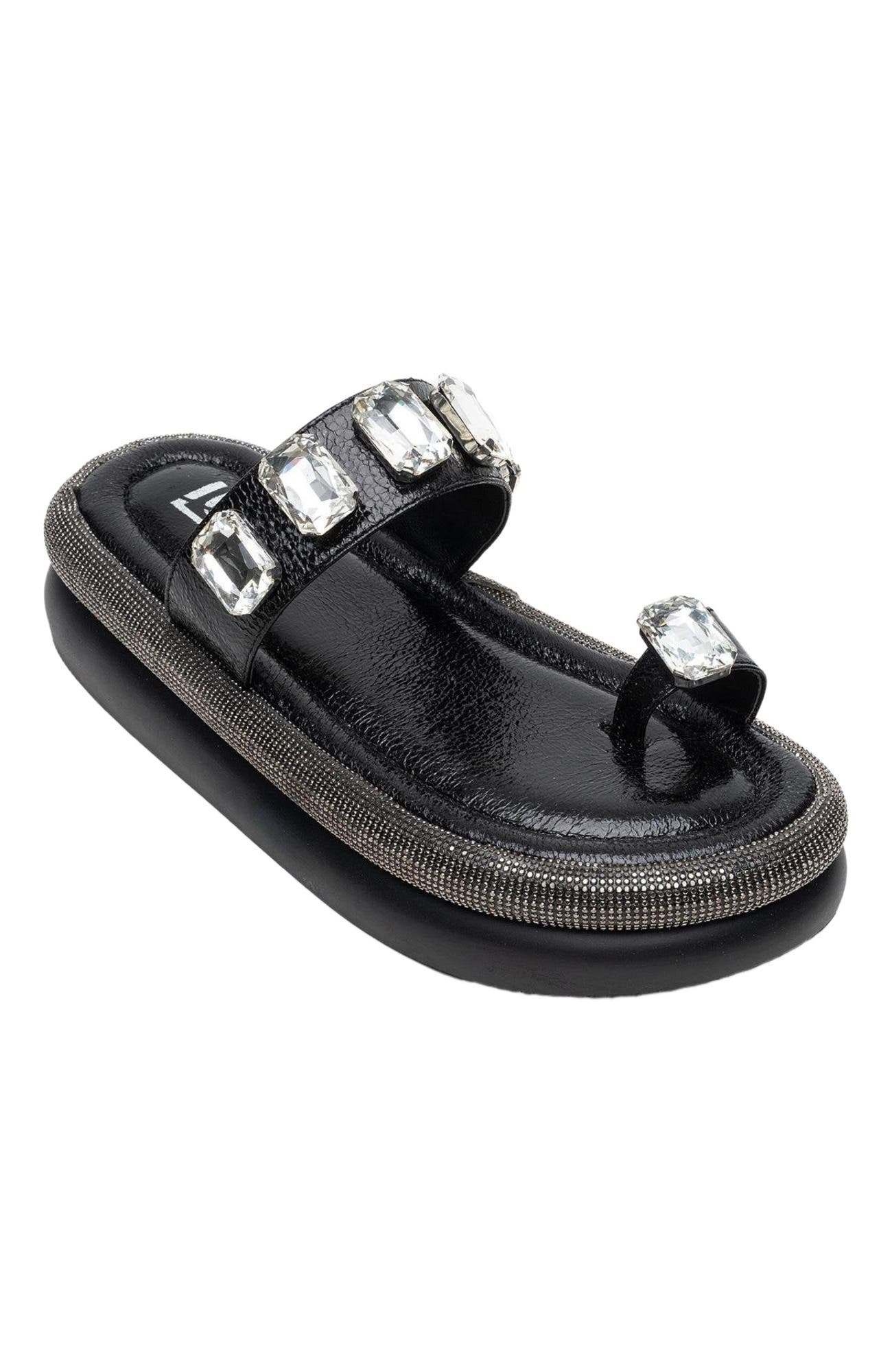 Prologue Shoes Evans Jeweled Platform Sandal, Alternate, color, 